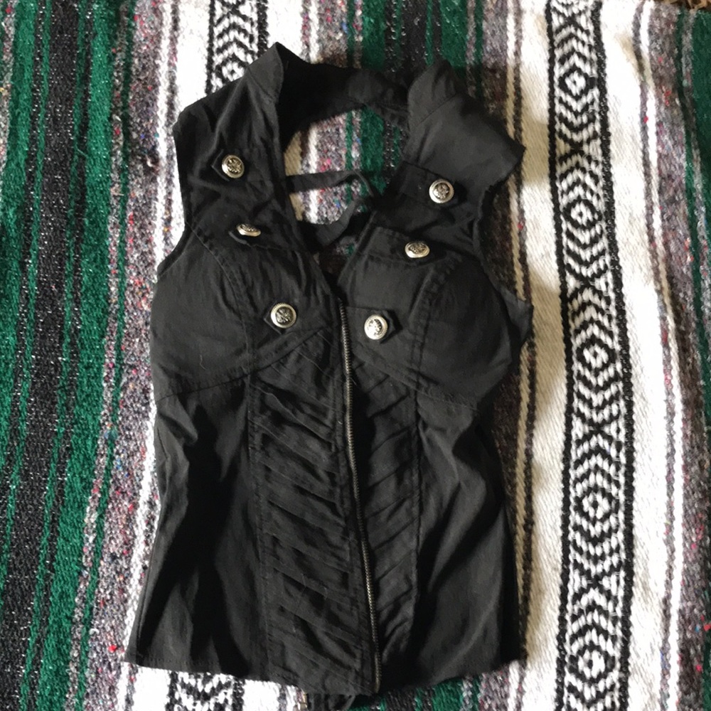 Lydia black vest size small